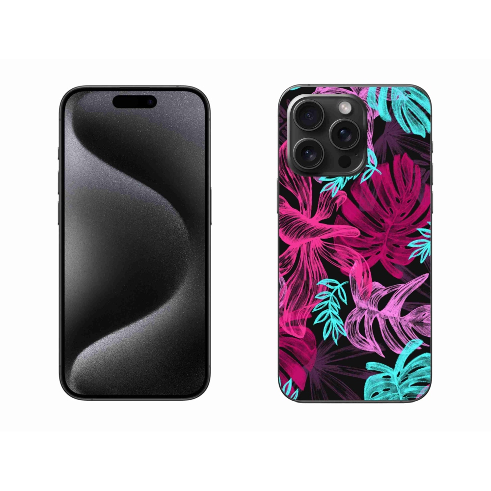 Gelový kryt mmCase na iPhone 15 Pro Max - květiny 1