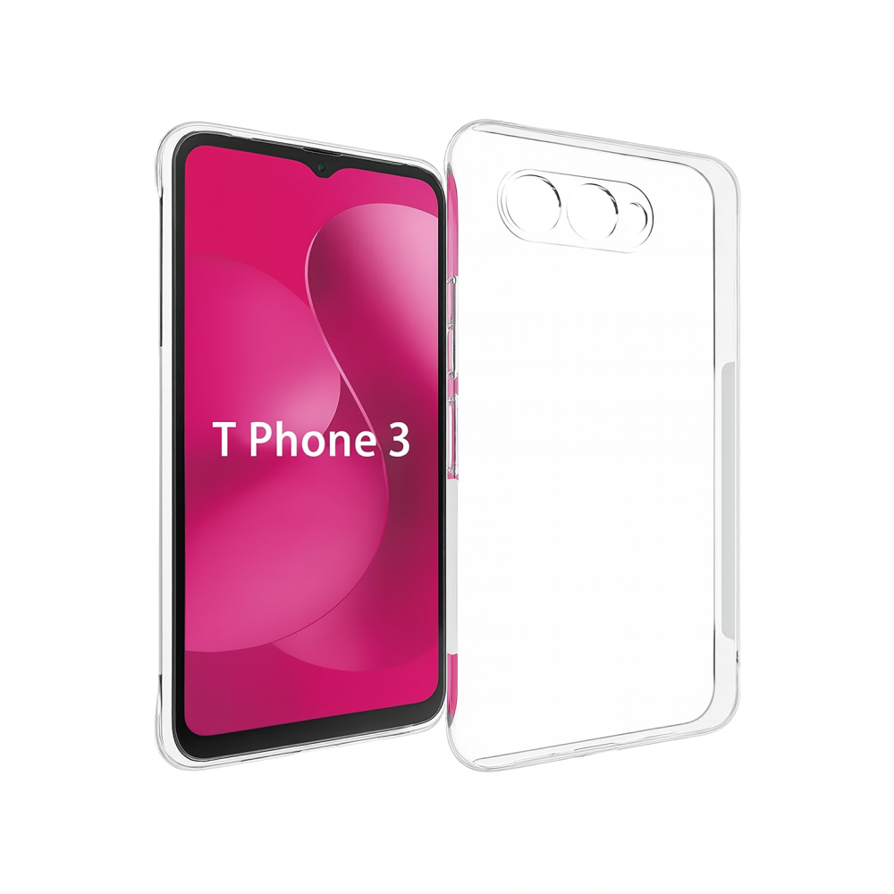 Průhledný gelový obal na T-Mobile T Phone 3 - průhledný