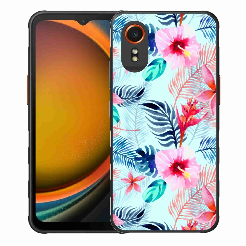 Gelový kryt mmCase na Samsung Galaxy Xcover 7 - květiny