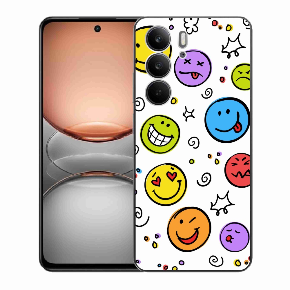 Gelový kryt mmCase na Realme C75 - smajlíci