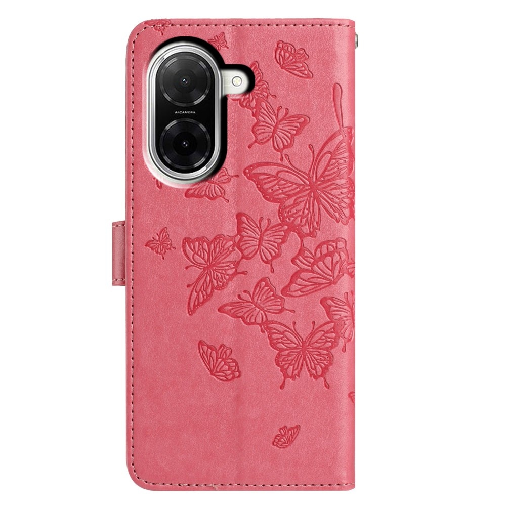 Floral Butterfly knížkové pouzdro na Xiaomi Redmi A5 (171.7x77.8x8.3mm) - rose