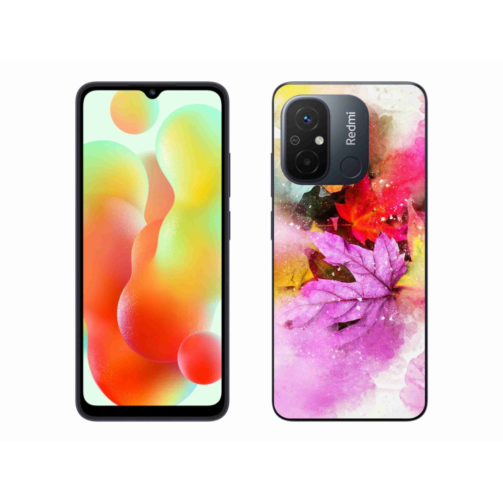 Gelový kryt mmCase na Xiaomi Redmi 12C - barevné listy