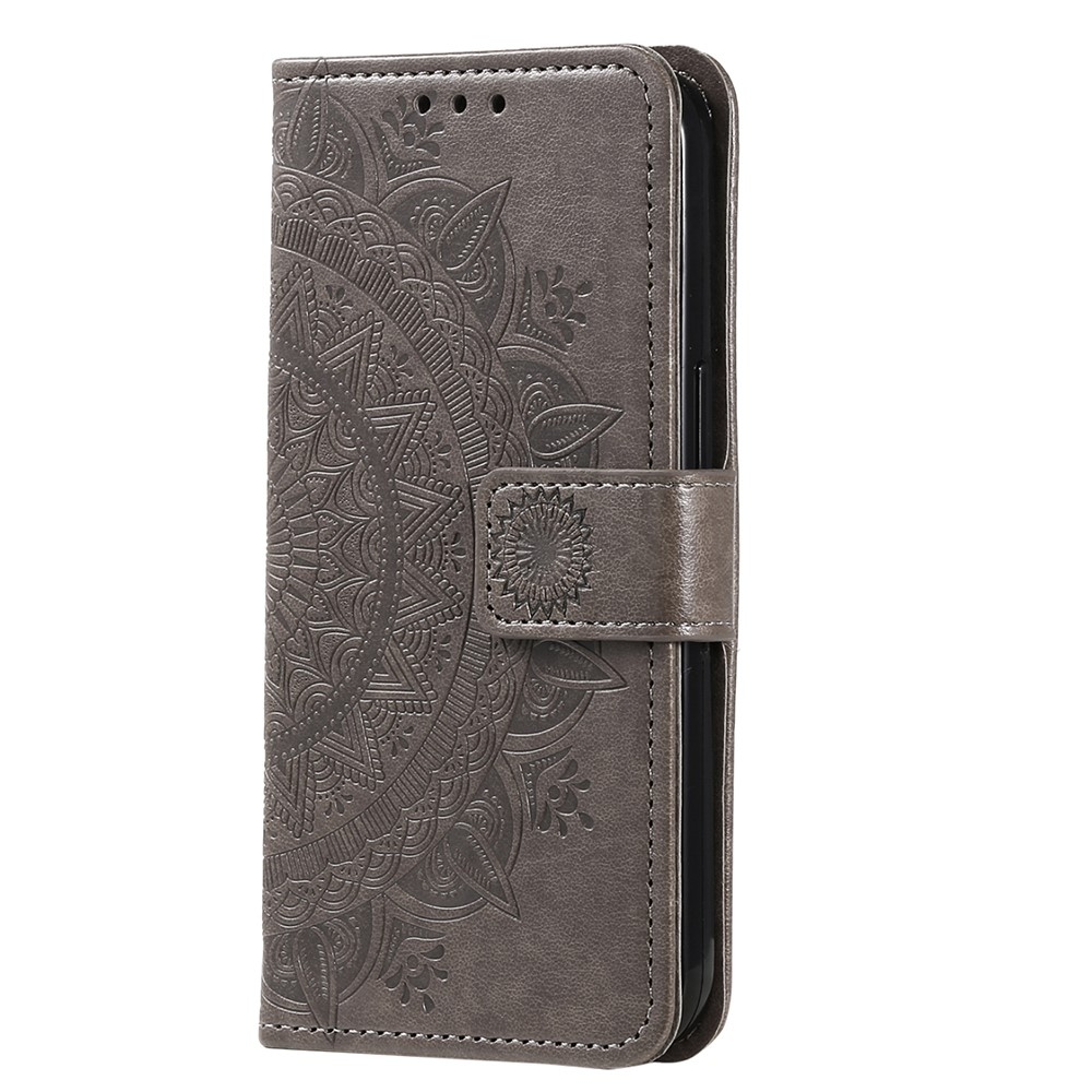 Mandala knížkové pouzdro na Samsung Galaxy A26 5G - šedé
