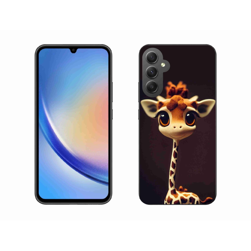 Gelový kryt mmCase na Samsung Galaxy A34 5G - malá žirafa