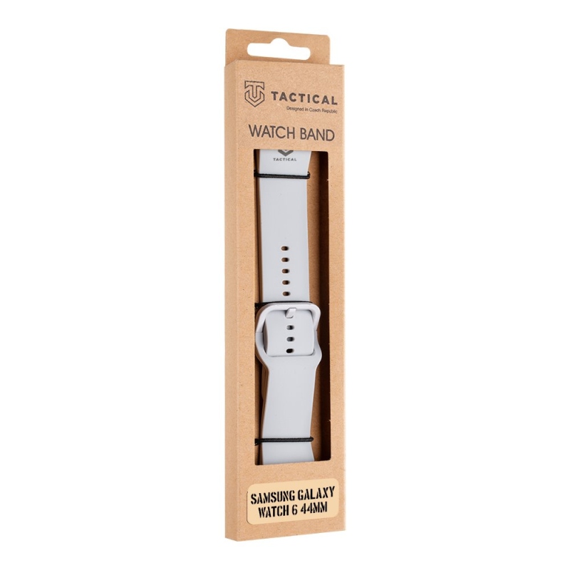 Tactical 853 Silikonový Řemínek Quick Release pro Samsung Galaxy Watch 6/7 44mm Silver
