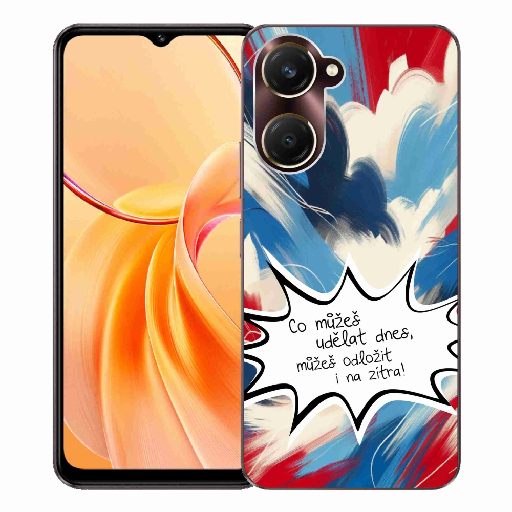 Gelový kryt mmCase na Vivo Y28s 5G - vtipný text 9 bílé pozadí