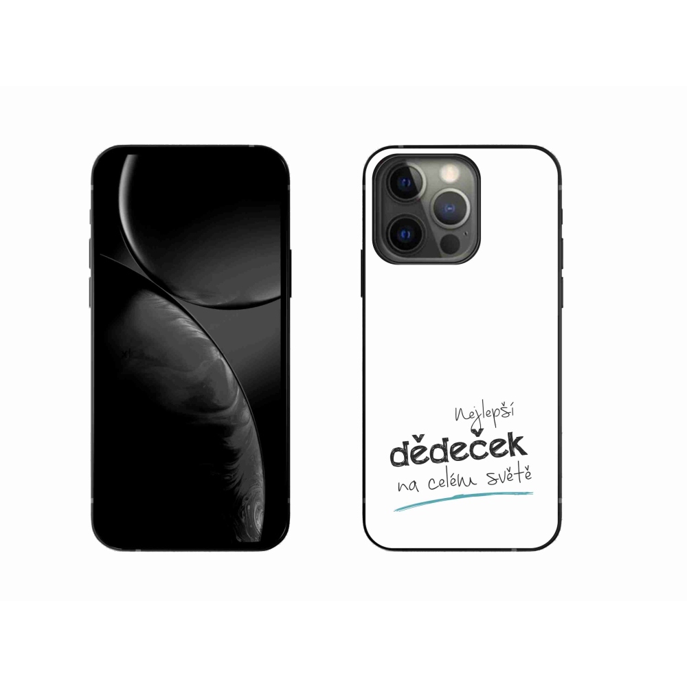 Gelový kryt mmCase na iPhone 13 Pro 6.1 - nejlepší dědeček 3 bílé pozadí