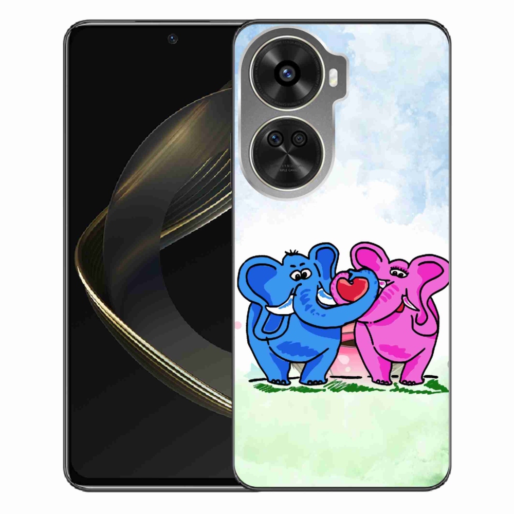 Gelový kryt mmCase na Huawei Nova 12 SE - zamilovaní sloni