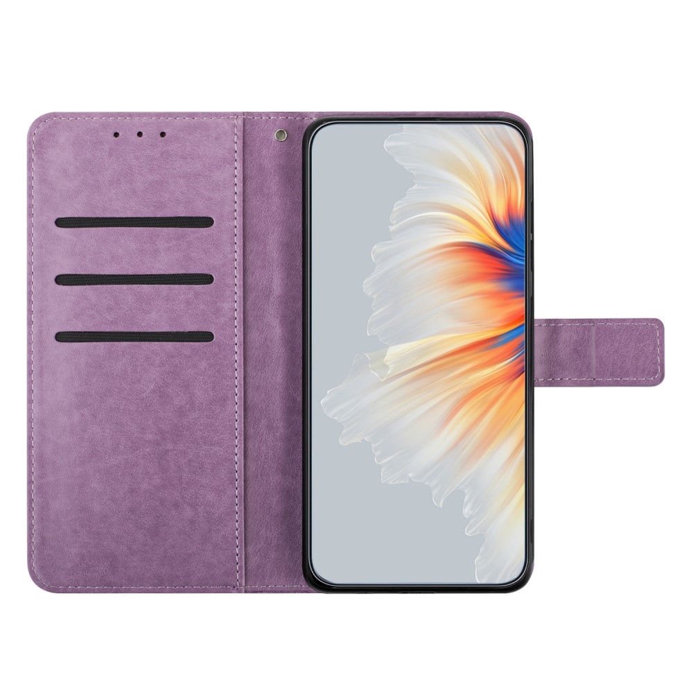 Mandala knížkové pouzdro na Xiaomi Redmi 13C 5G - fialové