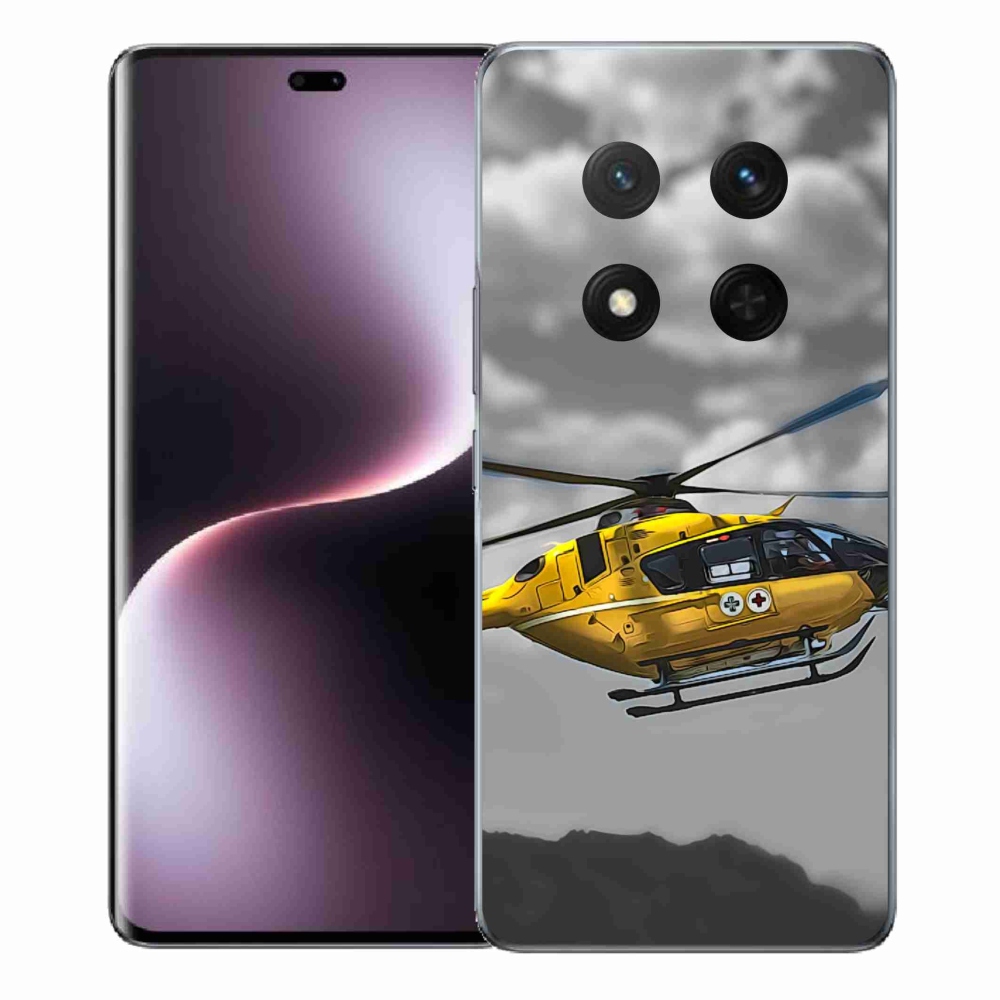 Gelový kryt mmCase na Honor Magic 7 Lite 5G - žlutá helikoptéra