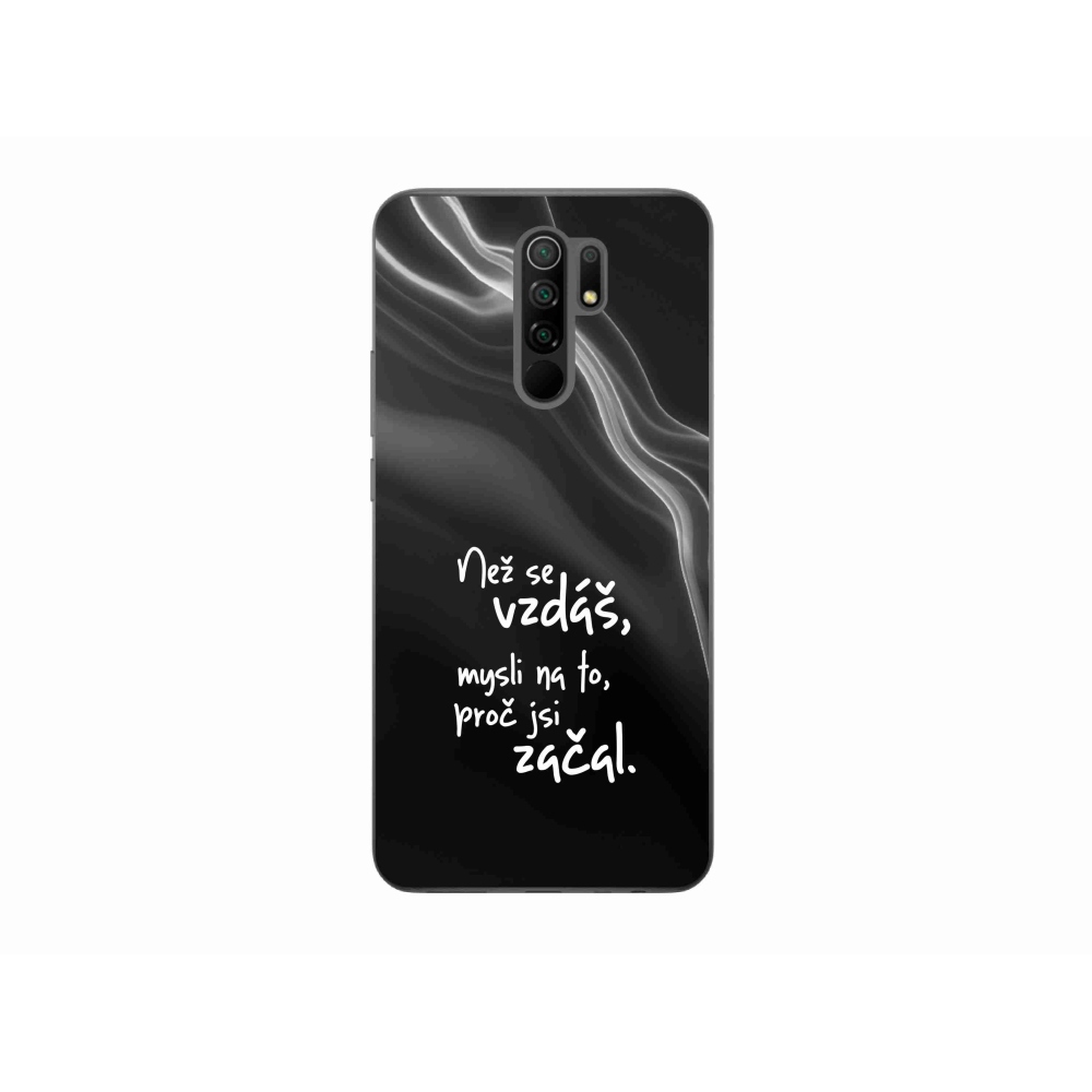 Gelový kryt mmCase na Xiaomi Redmi 9 - citát 2 černé pozadí