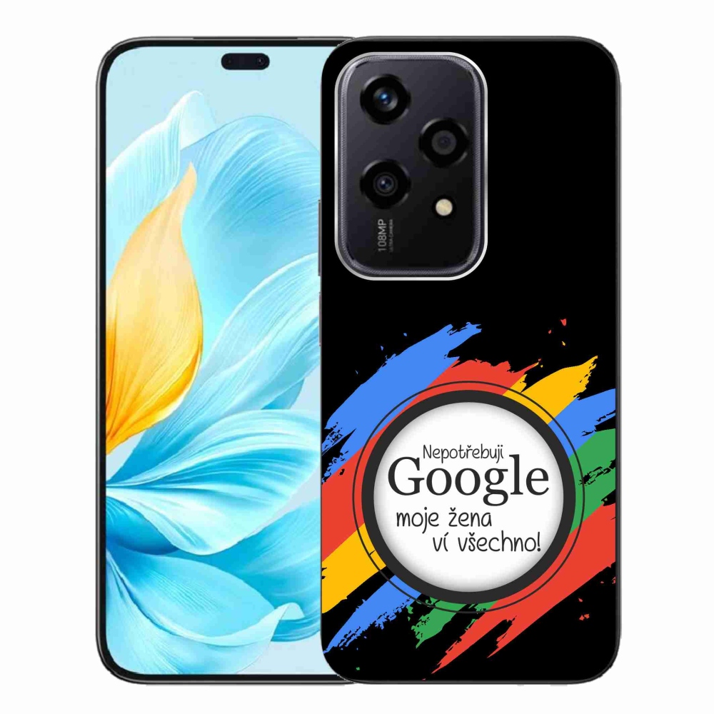 Gelový kryt mmCase na Honor 200 Lite 5G - žena ví všechno černé pozadí