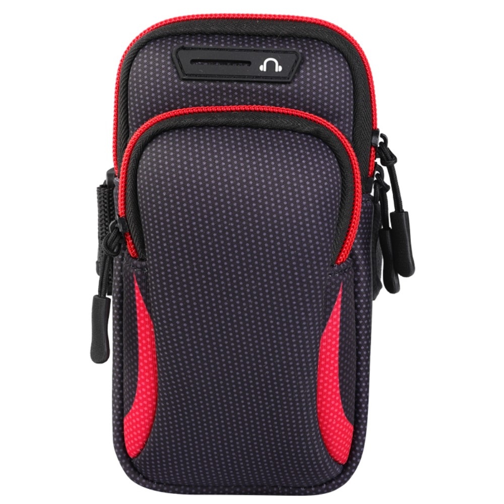 Arm univerzální sportovní kapsička na ruku 190 x 90 mm - černá/červená