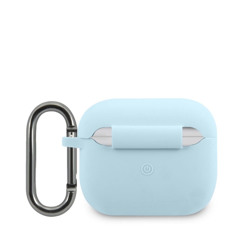 Lacoste Liquid Silicone Glossy Printing Logo Pouzdro pro AirPods 3 Blue