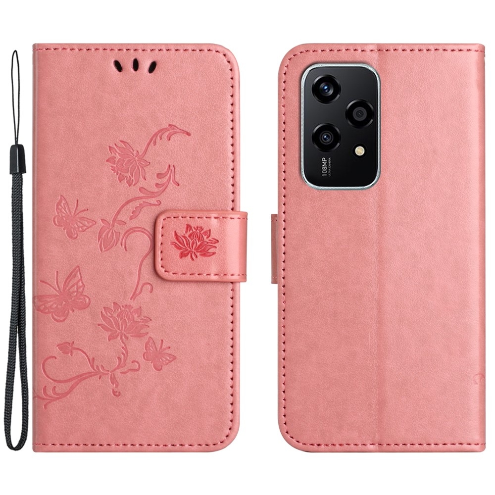 Flower knížkové pouzdro na Honor 200 Lite 5G - růžové