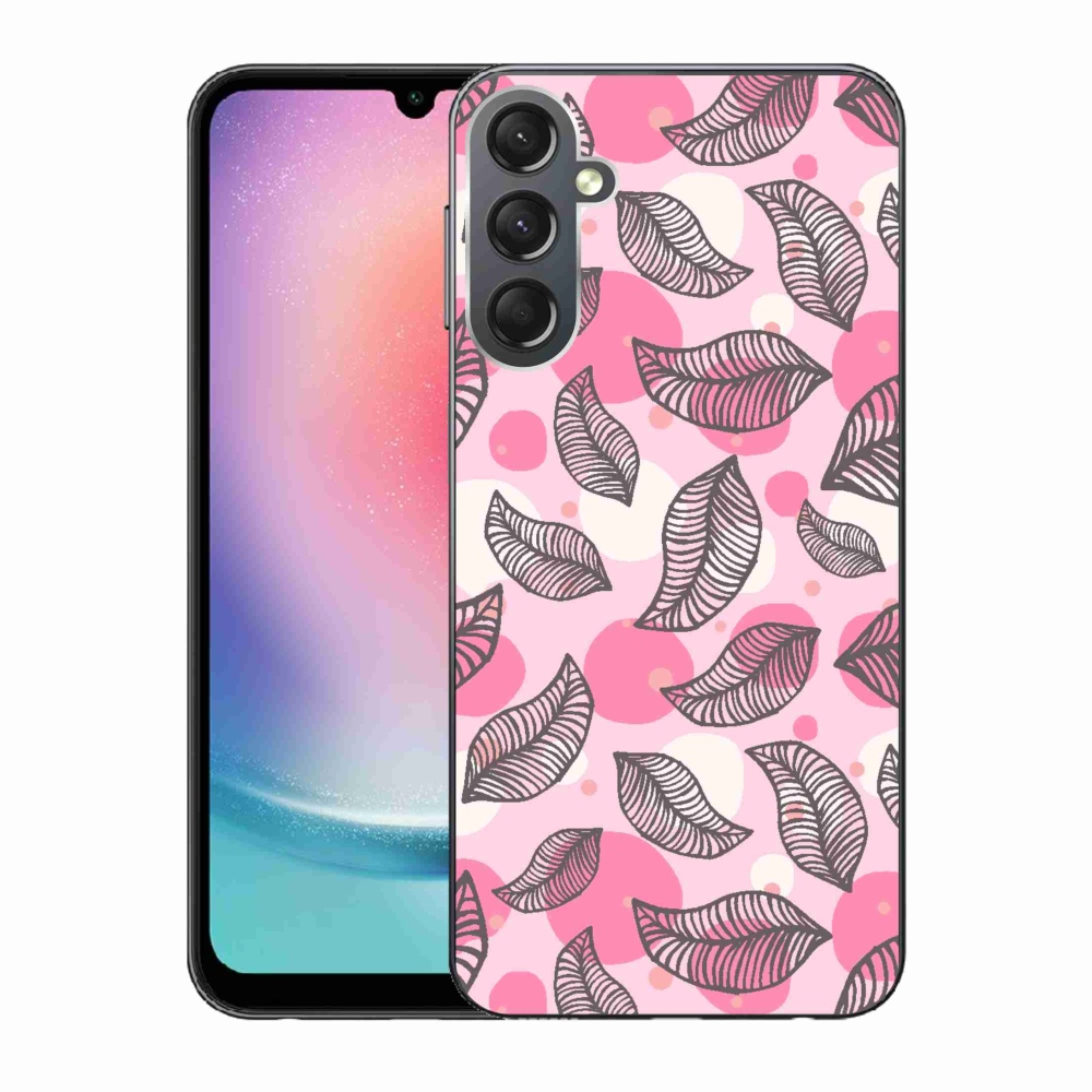Gelový kryt mmCase na Samsung Galaxy A24 - kreslené padající listy