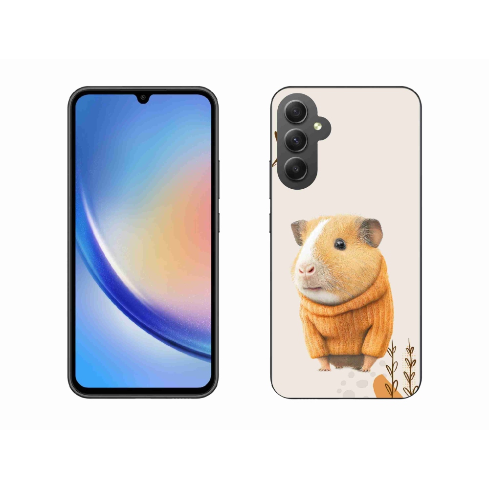 Gelový kryt mmCase na Samsung Galaxy A34 5G - morče ve svetru