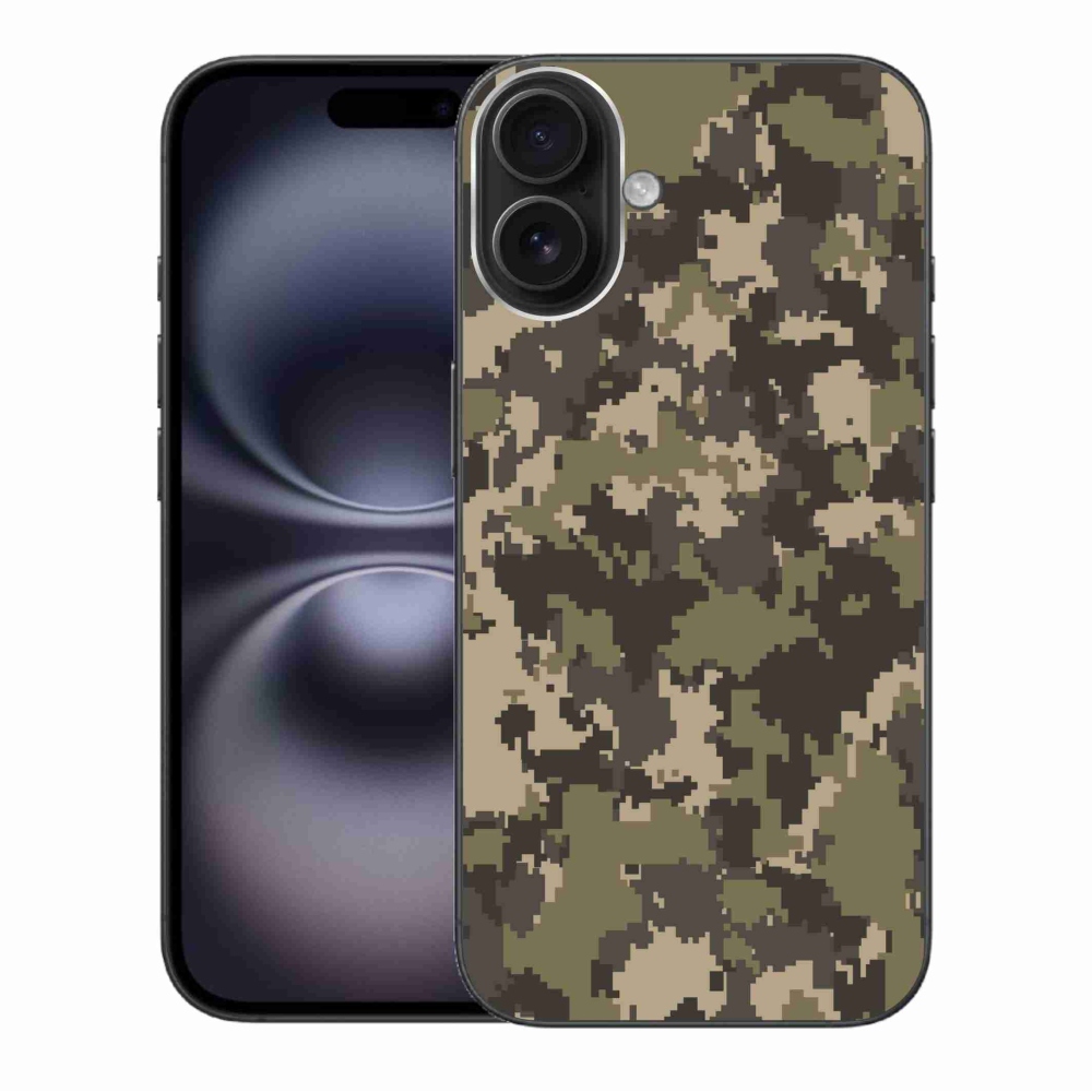Gelový kryt mmCase na iPhone 16 Plus - maskáčový vzor 12