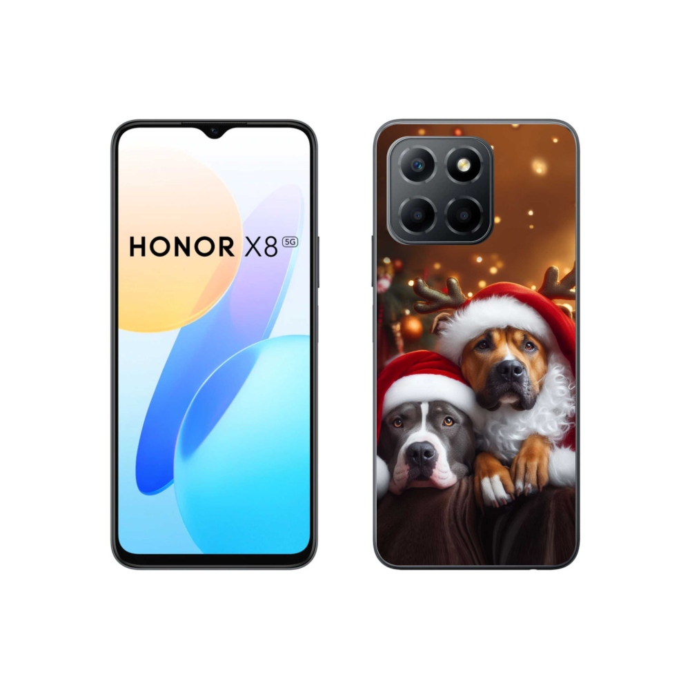 Gelový kryt mmCase na Honor X8 5G/70 Lite 5G - vánoční psi