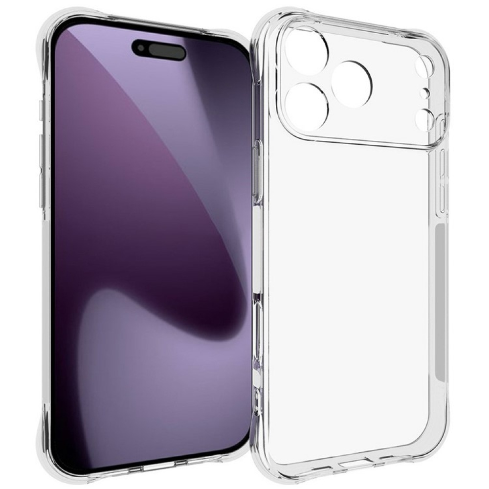 Průhledný gelový obal na iPhone 17 Pro Max - průhledný