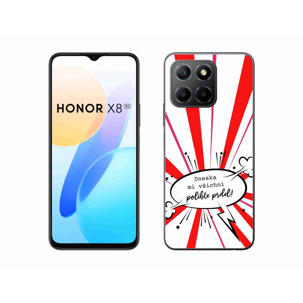 Gelový kryt mmCase na Honor X8 5G/Honor 70 Lite 5G - vtipný text 15 bílé pozadí
