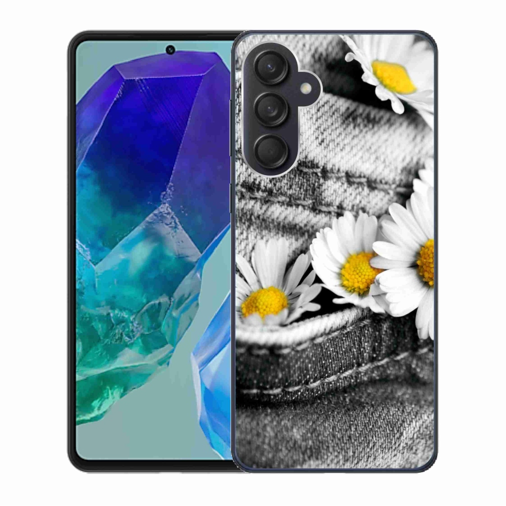 Gelový obal mmCase na Samsung Galaxy M55 5G - kopretiny