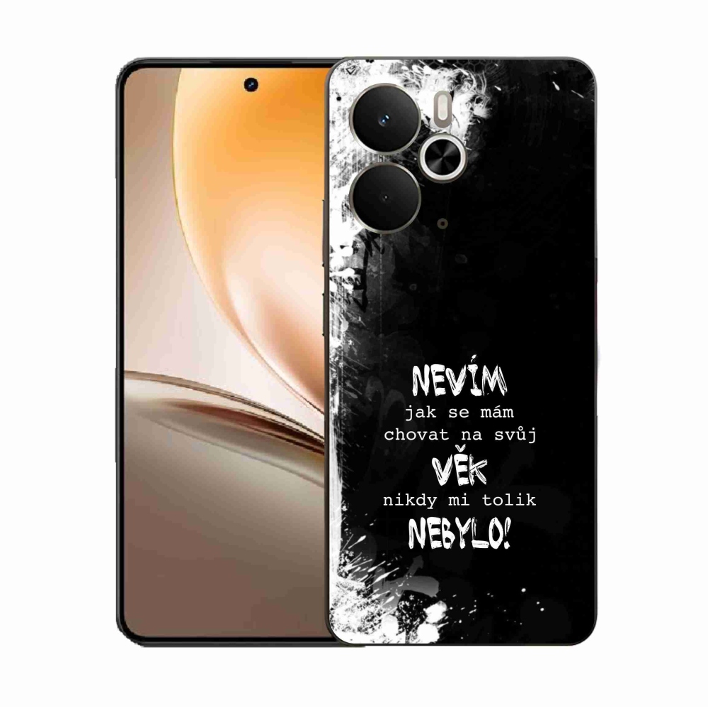 Gelový kryt mmCase na Realme 14 5G - vtipný text 14 černé pozadí