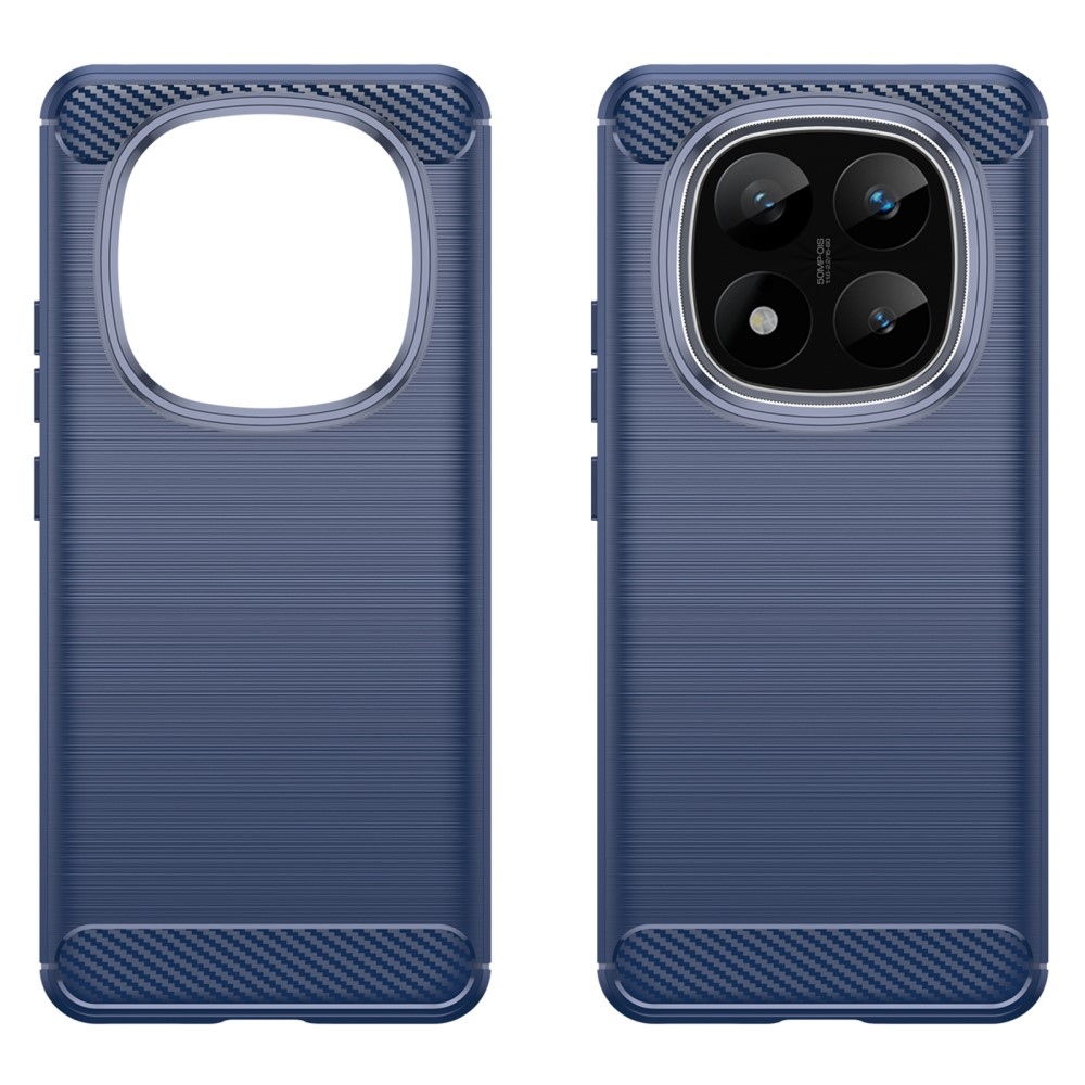 Carbon odolný gelový obal na Xiaomi Redmi Note 14 Pro+ 5G - modrý