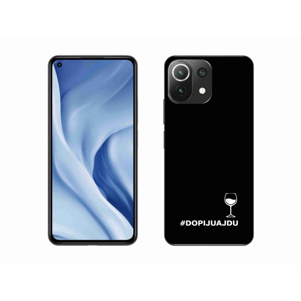 Gelový kryt mmCase na Xiaomi 11 Lite 5G NE - vinný motiv černé pozadí