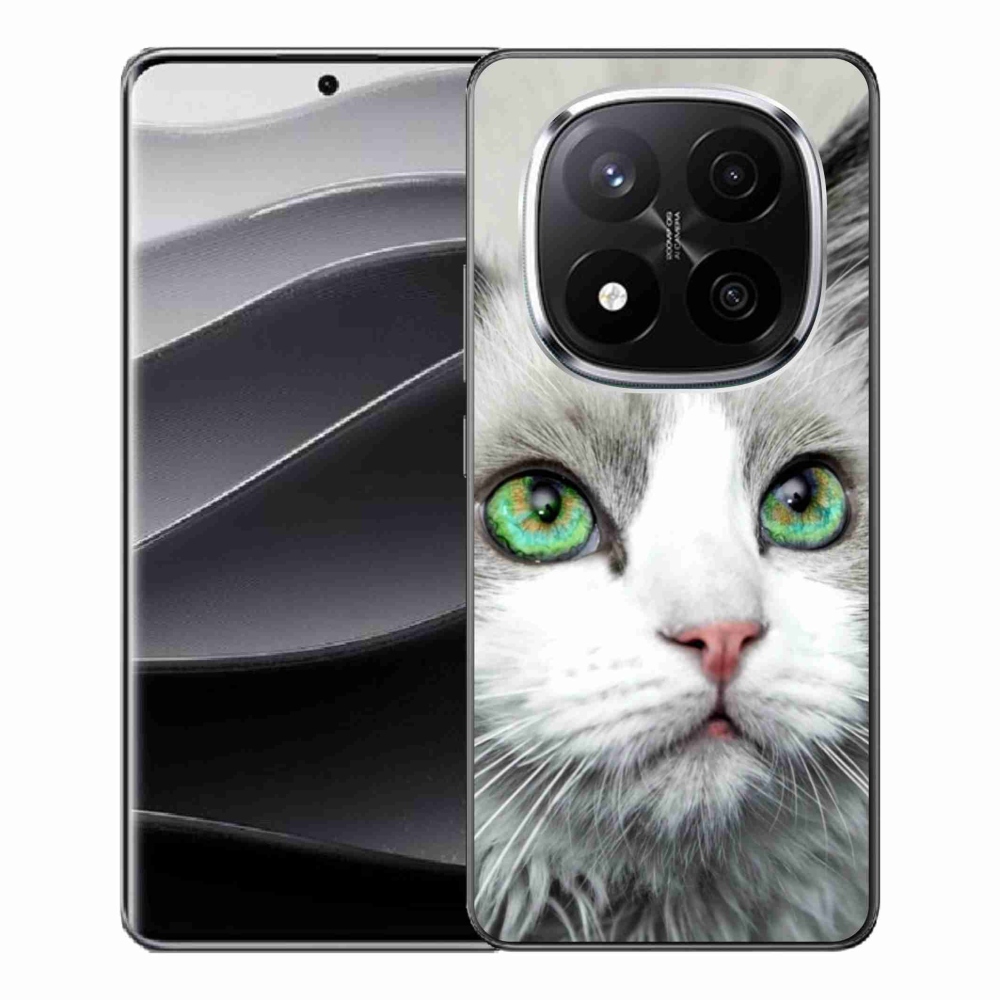 Gelový kryt mmCase na Xiaomi Redmi Note 14 Pro+ 5G - kočičí pohled