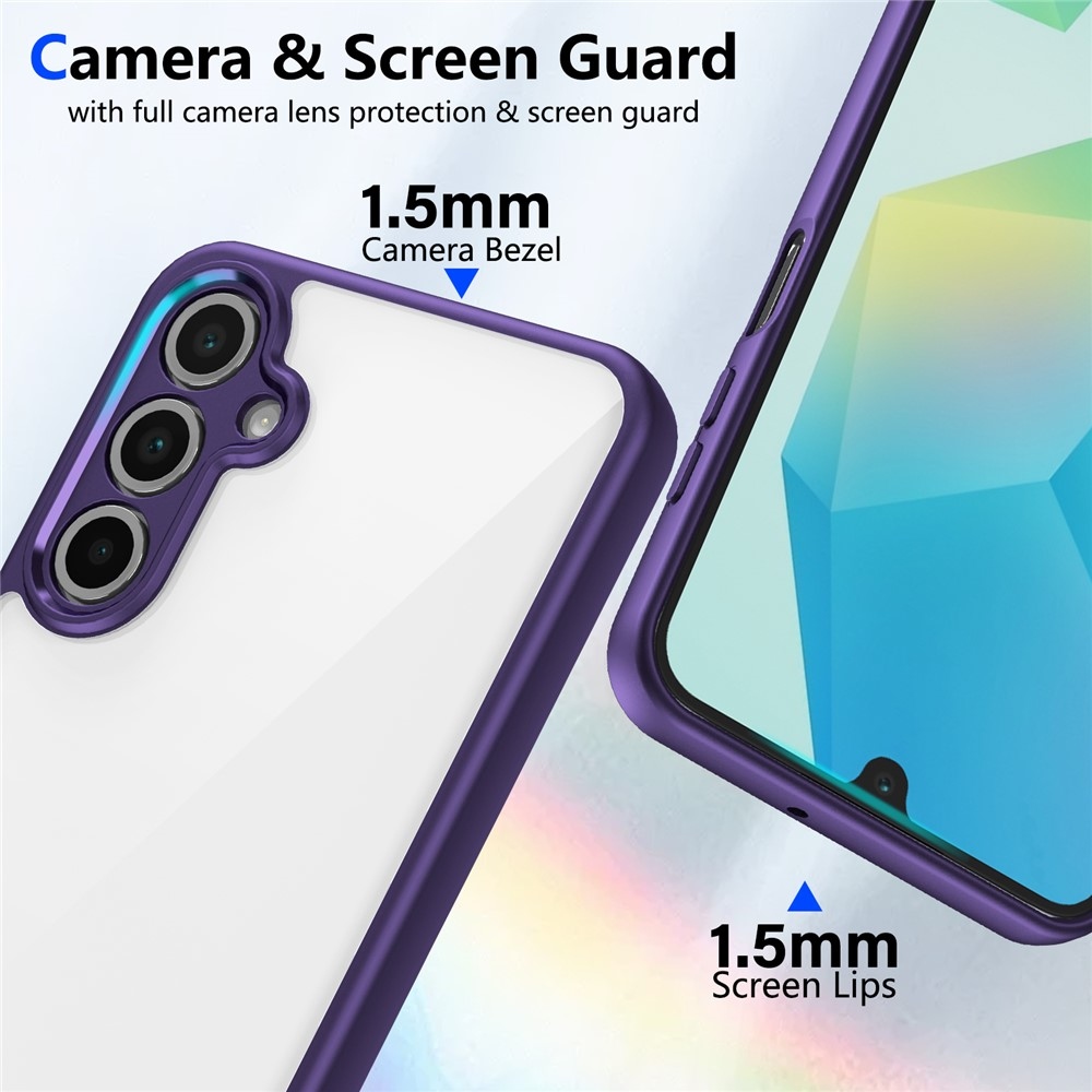 Back gelový obal s pevnými zády na Samsung Galaxy A17 5G - fialový