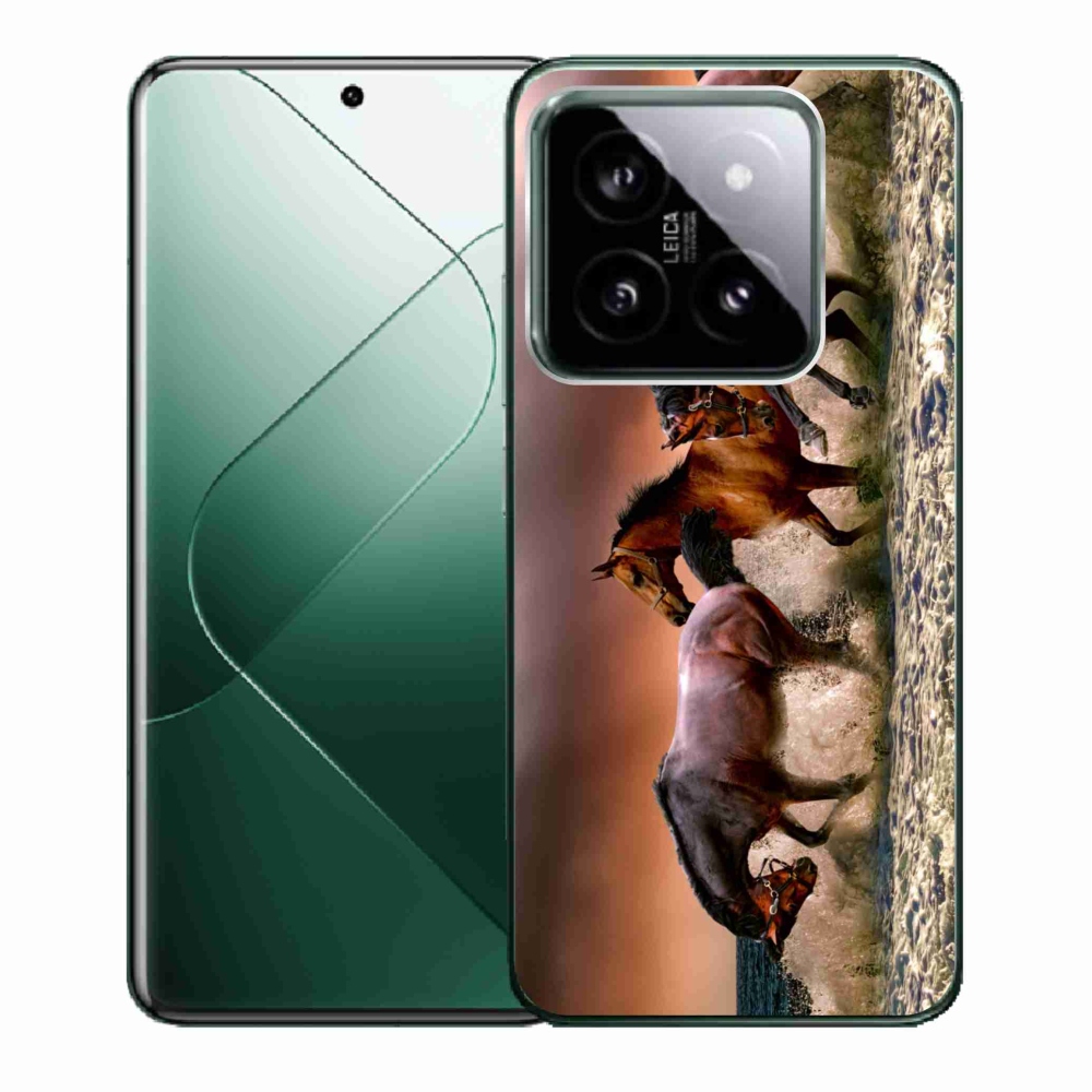 Gelový obal mmCase na Xiaomi 14 - koně 1