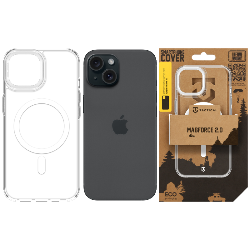 Tactical MagForce 2.0 Kryt pro Apple iPhone 15 Silver
