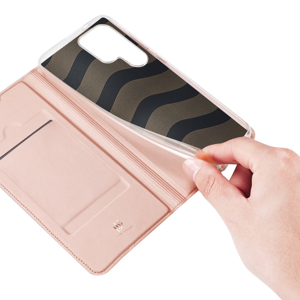 DUX knížkové pouzdro na Samsung Galaxy S25 Ultra - růžovozlaté