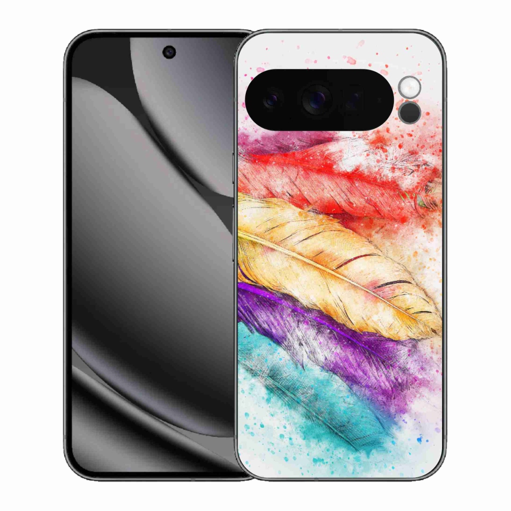 Gelový kryt mmCase na Google Pixel 10 Pro XL - barevné peří