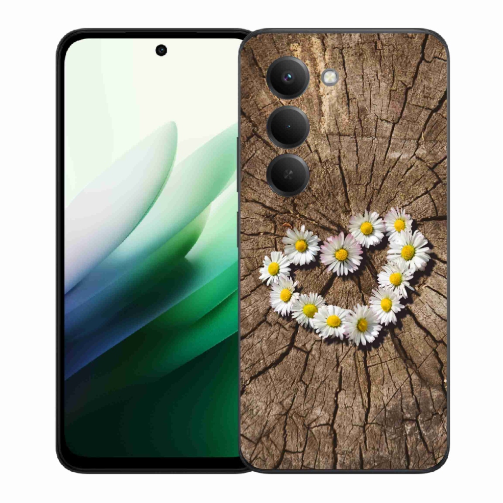 Gelový kryt mmCase na Xiaomi Redmi 15 5G (169mm) - srdce z kopretin