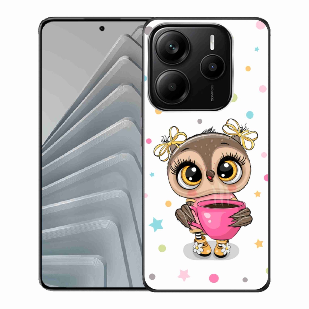 Gelový kryt mmCase na Xiaomi Redmi Note 14 5G - kreslená sovička
