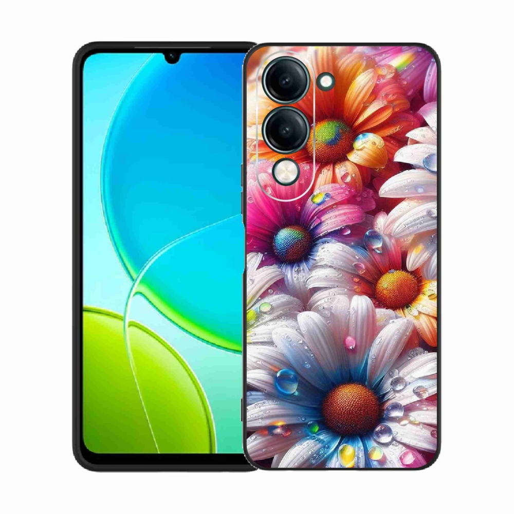 Gelový kryt mmCase na Vivo Y29s 5G - barevné kopretiny