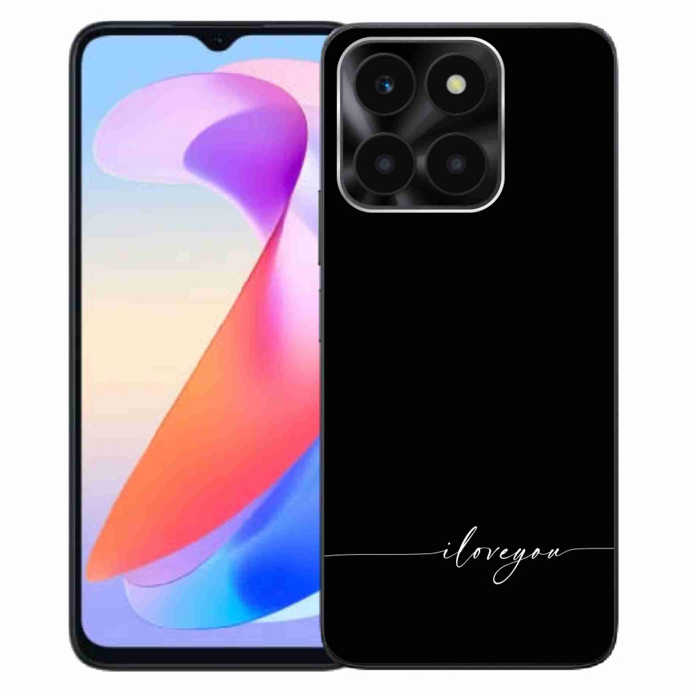 Gelový kryt mmCase na Honor X6a - I love you černé pozadí