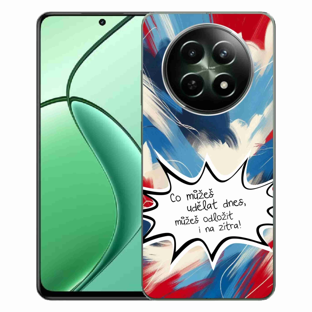 Gelový kryt mmCase na Realme 12 5G/12x 5G - vtipný text 9 bílé pozadí