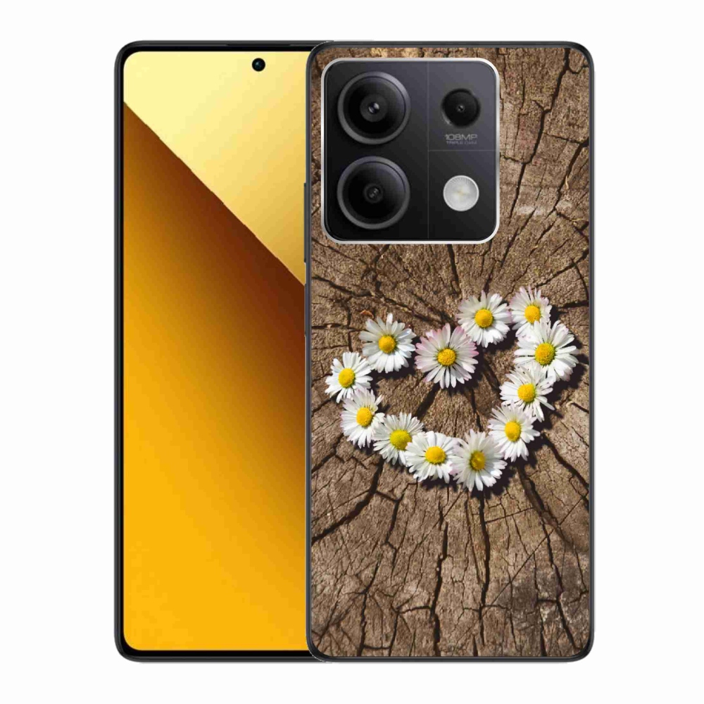 Gelový kryt mmCase na Xiaomi Redmi Note 13 5G - srdce z kopretin
