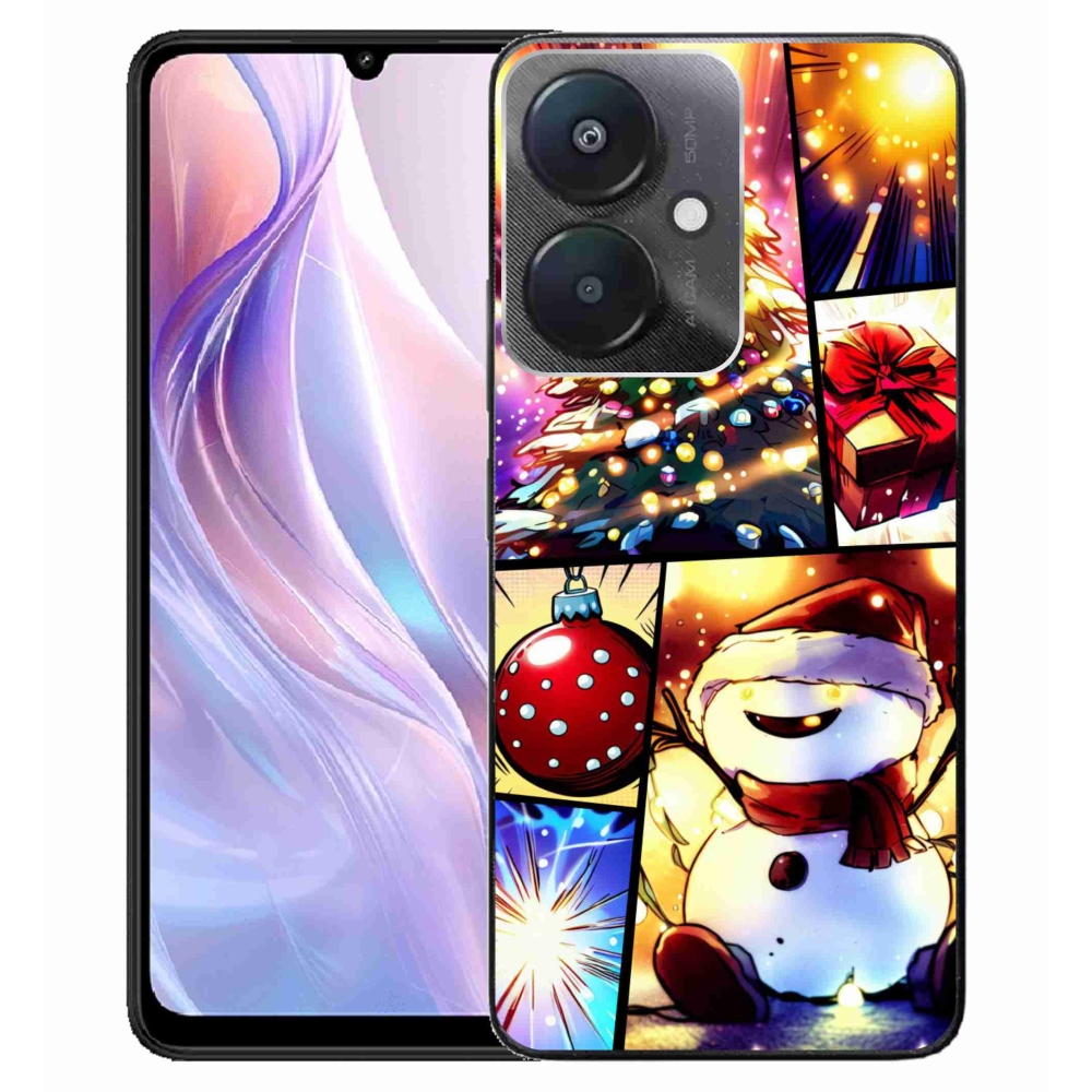 Gelový kryt mmCase na Xiaomi Redmi 13C 5G - vánoční motivy 1