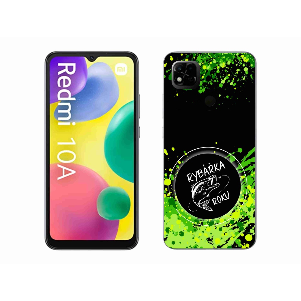 Gelový kryt mmCase na Xiaomi Redmi 10A - rybářka roku černé pozadí