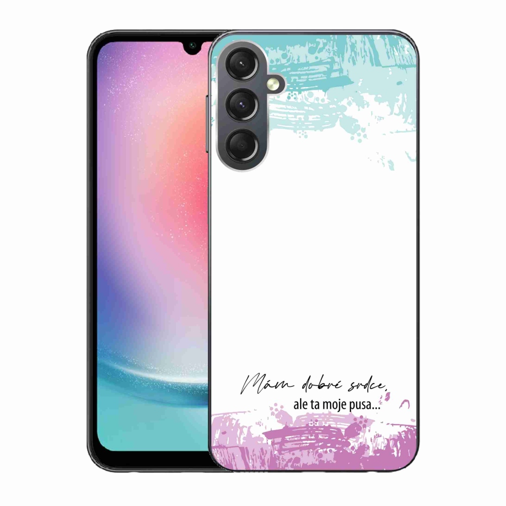 Gelový kryt mmCase na Samsung Galaxy A24 - vtipný text 3 bílé pozadí