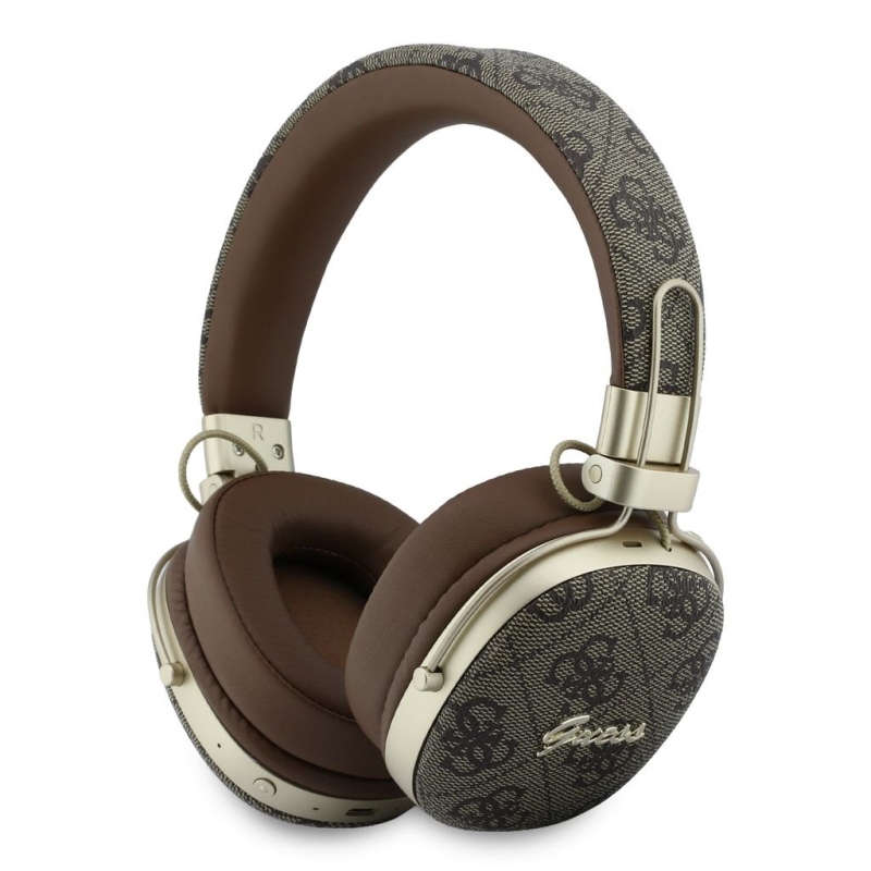 Guess 4G Metal Script Logo ENC Bezdrátová Sluchátka Brown