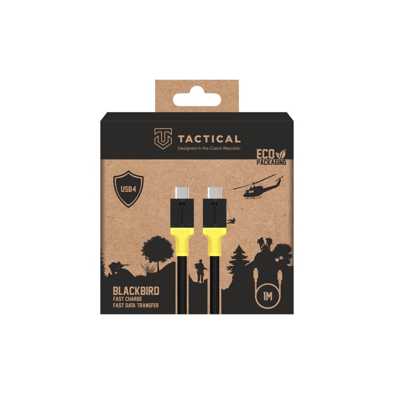 Tactical Blackbird Kabel USB4 1m Black/Yellow