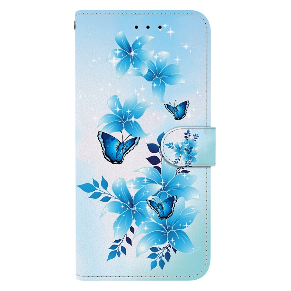 Versatile knížkové pouzdro na Samsung Galaxy A06 4G - modří motýli