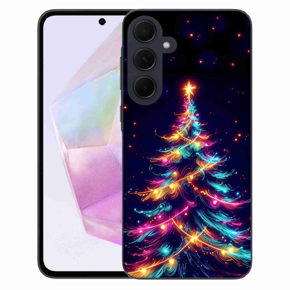 Gelový kryt mmCase na Samsung Galaxy A35 5G - neonový vánoční stromek