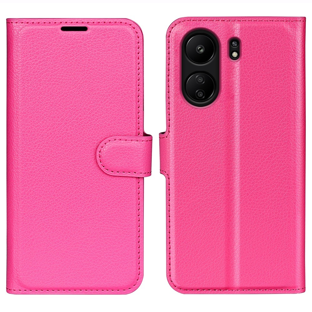Litchi knížkové pouzdro na Xiaomi Poco C65/Redmi 13C - rose