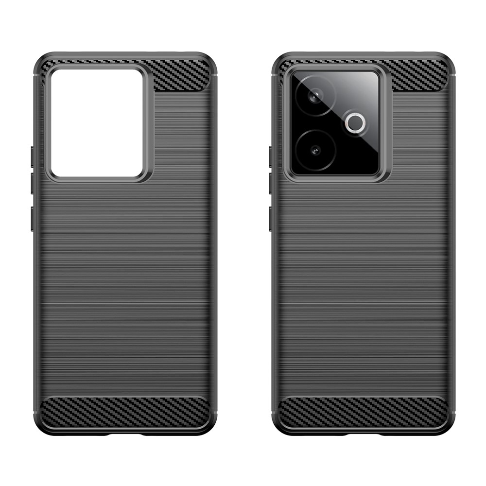 Carbon odolný gelový obal na Realme GT 7 5G/GT 7T 5G - černý